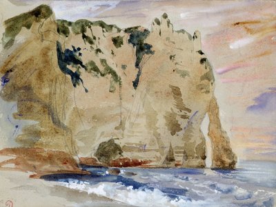 Cliffs of Etretat. The Pied du Cheval, 1838 by Ferdinand Victor Eugene Delacroix